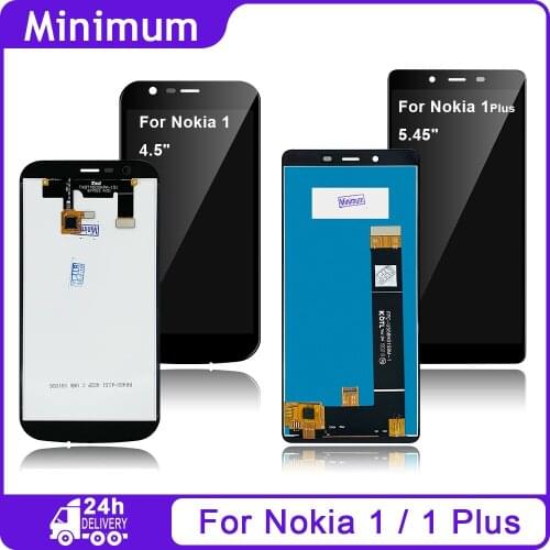 For Nokia 1 N1 TA-1047 4.5" For Nokia 1 Plus 1Plus N1Plus TA-1130 5.45" LCD Display Touch Screen Digitizer For Nokia 1.3 5.71"