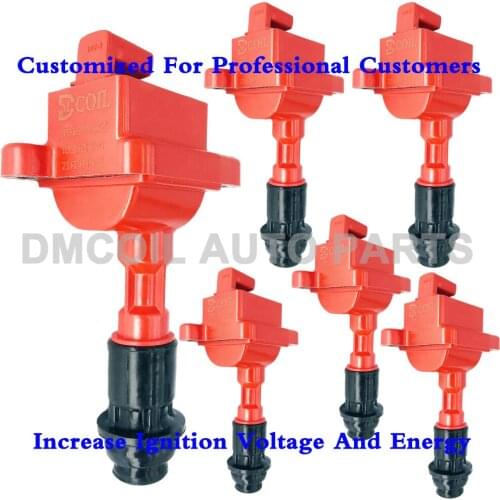 6 PCS RED IGNITION COIL FOR TOYOTA ARISTO CHASER MARK II SOARER Coupe SUPRA Turbo 2.5L 3.0L 1990-2002 90919-02205