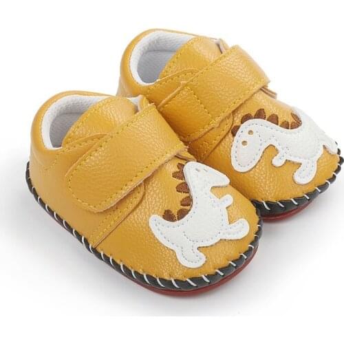 PU Leather Newborn Baby Boys Girls Shoes Kids Toddlers Soft Soles Animal Cartoon Sneakers 0-18 Months