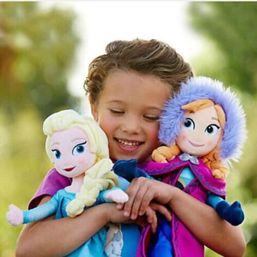 Disney Frozen Princess Anna Elsa Stuffed Plush Dolls Snow man Snowman Deer Ice Princess Toys For Girls Kids Christmas Gifts