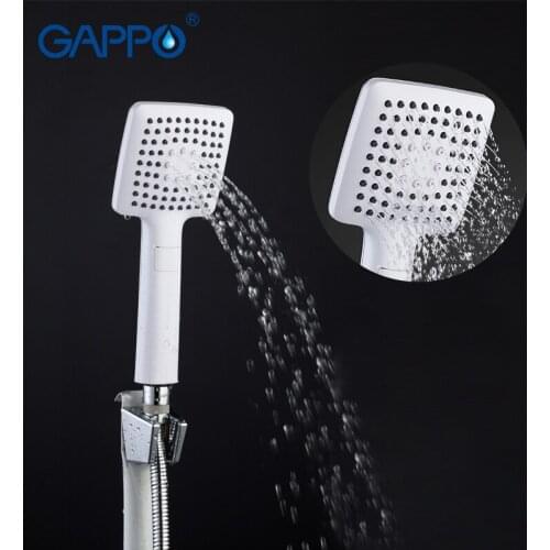 Gappo NEW Three Ways Square hand shower heads bathroom accessories ABS in chrome Plated water saving shower head alcachofa GA27