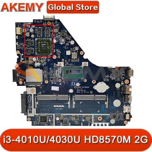 NBV9E11001 NB.V9E11.001 For Acer E1-572 V5-561G E1-572G Laptop Motherboard V5WE2 LA-9531P With i3-4010U/4030U CPU HD8570M 2G-GPU