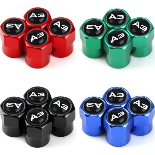 New 4PCS Aluminum alloy Auto Wheel Tire Valve Stem Caps Cover For Audi A3 A1 A4 A5 A6 A7 A8 Q3 Q5 Q7 S8 TT Car Accessories