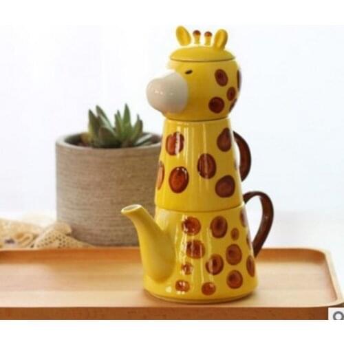 New ceramic tea set gift cartoon teapot ceramic cup teacup mug home decoration one piece lw61252py