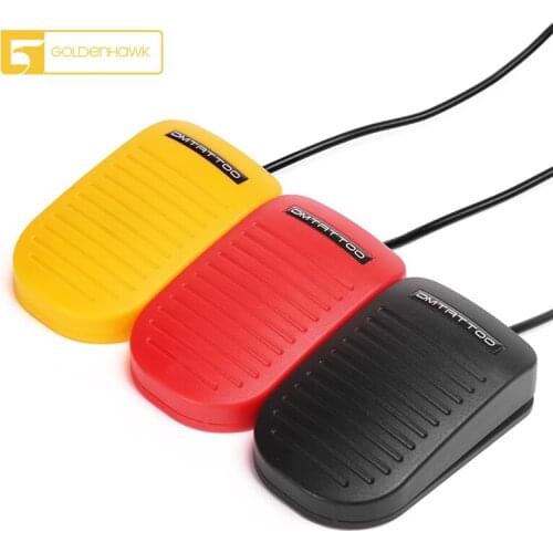GOLDENHAWK Black Red Yellow Foot Pedal With Power Cord Tattoo Foot Switch Power Accessories for Tattoo Switch Power Supply