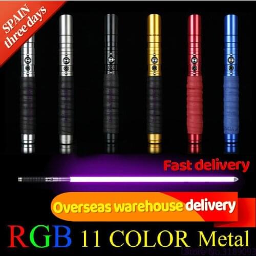 100cm Lightsaber Metal Handle RGB 11 Color Light Saber Sword Cosplay Luminous Outdoor Wars Samurai Knife Sword Weapon Prop Toys