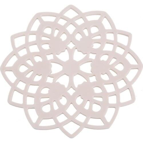 1 Pc Durable Placemat for Table 4 Color Hollow High Temperature Resistance TPR Kitchen Decoration Table Mat for Kitchen