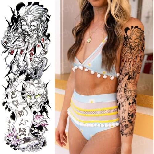Temporary tattoo full arm sleeve temporary tattoos stickers waterproof sexy tattoo for women thigh tattoo long sleeve large size
