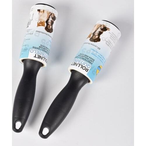 High Quality 60 Sheets With Handle Brush Dust Remover Clothes Sticky Lint Roller Pet Dog Hair Fabric Fluff Roller Cleaner