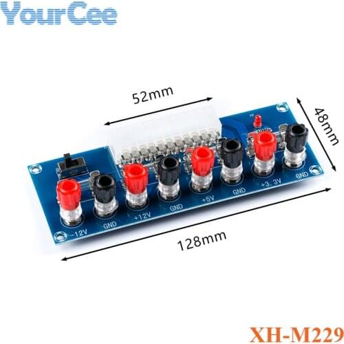 XH-M229 Adapter Board Desktop PC Chassis Power ATX Transfer to Power Supply Circuit Outlet Module 24Pin Output Terminal