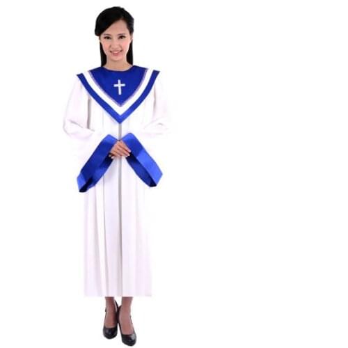 Christian church choir dress Woman Singing clothes Long sleeve Robe Holy
