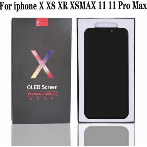 GX HE ZY JK OLED INCELL LCD For iPhone X XS 11 Pro MAX XR Digitizer Assembly No Dead Pixel LCD Screen Replacement Display