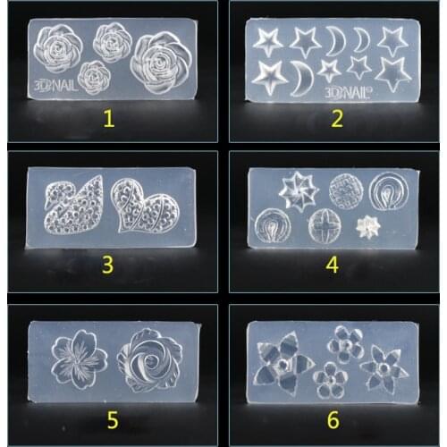 1pcs UV Resin Jewelry Liquid Silicone Mold Flowers Stars Moon Resin Charms Molds For DIY Intersperse Decorate Making Jewelry