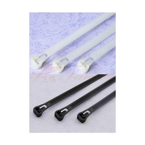 100PCS 8 * 200 may loose nylon cable ties slipknot tie Releasing number 100 reusable packaging