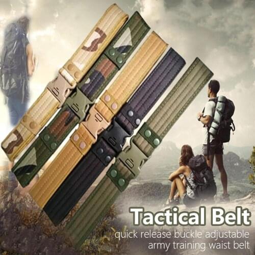 2 Inch Airsoft Military Tactical Belt Unisex Durable Canvas Material Hunting Outdoor Utility Adjustable Waistband