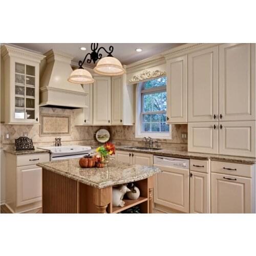 2020 traditional solid wood kitchen furnitures solid timber kitchen cabinets TK209