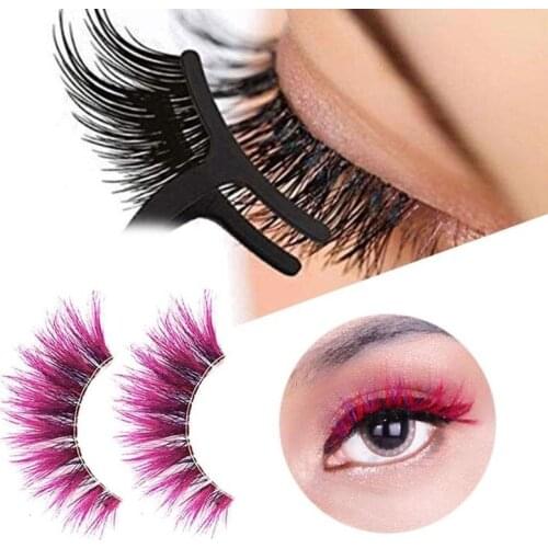 3d Mink 25mm Lashes Beauty Natural Individual Colorful False 25mm Lashes Eyelashes Makeup Thick Fluffy Lash Extension