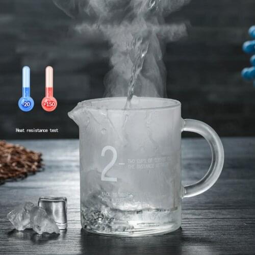 400ml Clear Glass Coffee Mugs Latte Cups Cappuccino and Hot Chocolate Mugs with Handle