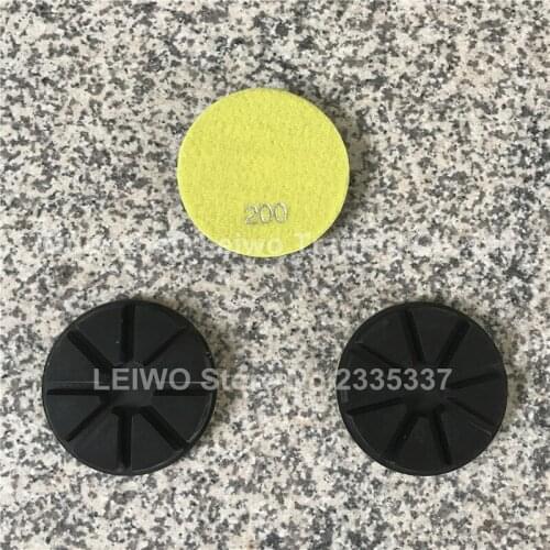 Diamond Resin Pad 4 inch for Marble Floor Wet Polishing 12 mm Thickness Nylon Cloth Circle Abrasive Disc Grit 200 3 Pcs/lot