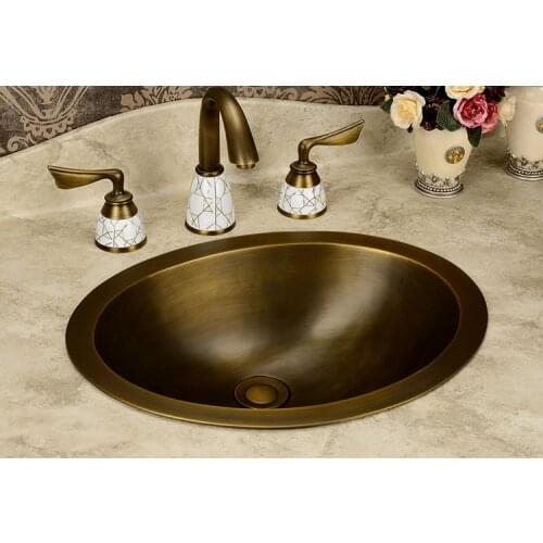 Free Shipping Fashion wash basin, Antique brass Basin, Handmade Copper Sink,Copper Vessel Sink,Brass under Counter Basin