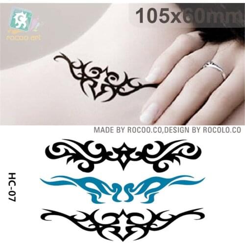Body Art waterproof temporary tattoos paper for men and women personality 3d totem design small tattoo sticker Wholesale HC1007