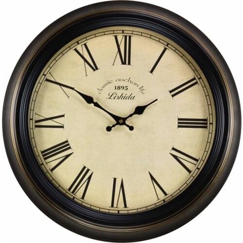 Nordic Retro Big Wall Clock Metal American Country Antique Silent Wall Watches Home Deocr Living Room Decoration Gift Ideas