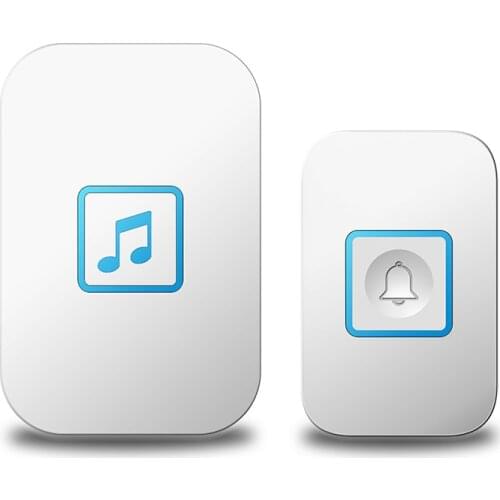 CACAZI Home Wireless Doorbell Waterproof Touch 300m Range Chimes Button 60 Songs Cordless LED Light Door Call Bell US EU UK Plug