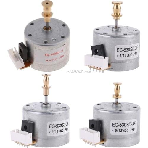 EG530SD-3F DC5-12V 3-Speed 33/45/78 RPM Adjustable Metal Turntables Motor Copper Sleeve Motor for Turntable Record Player