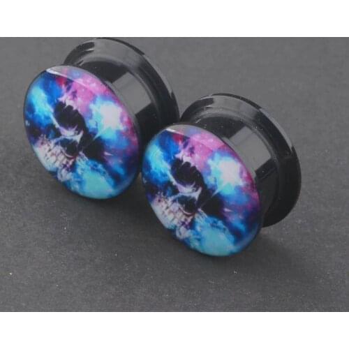 JUNLOWPY Logo Ear Gauges for Ear Acrylic UV Earring Plugs and Tunnels Wholesale Piercing Cartilage Ear Expander Stretcher 4-16mm