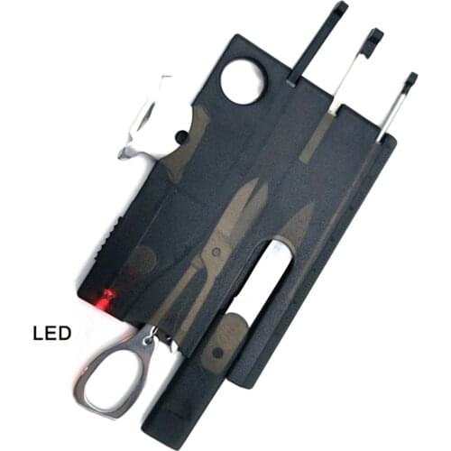 Pocket Credit Card Multi Tools 10 In 1 Outdoor Survival Camping Equipment Portable Hiking Equipment Card Tools Gears Key Chains