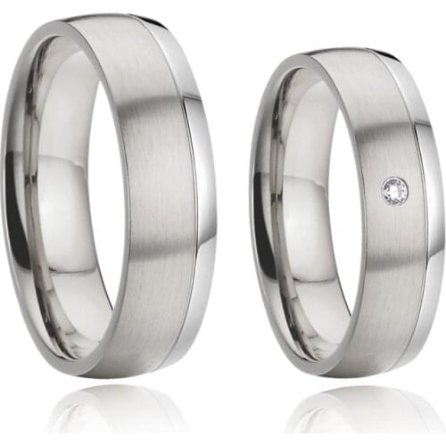 Classic love alliance couple wedding rings for men and women anniversary fashion titanium stainless steel mens ring never fade