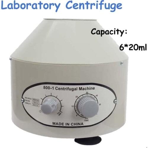 6x20ml Laboratory Centrifuge 110V/220V 4000rpm Desktop Electric Medical Lab Centrifuge Model 800-1