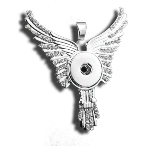 Fashion 223 Wing Snap Button Jewelry Pendants Necklace Interchangeable Charm Jewelry For Women Gift Fit 18mm Button