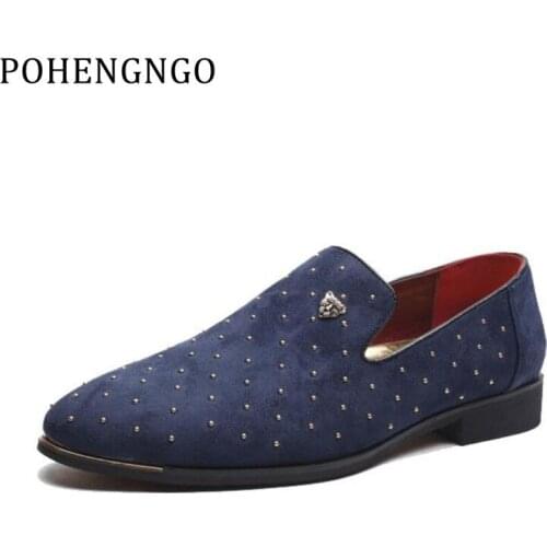 New mens shoes fashion casual non-slip mens social office wedding shoes luxury mens casual Driving flats plus-size 38 -48