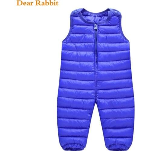 New Baby Childrens Warm Strap Pant for Girls Boys Winter Down-Cotton Jumpsuit Overalls Suit 2020 Kids Casual Romper Clothes Set