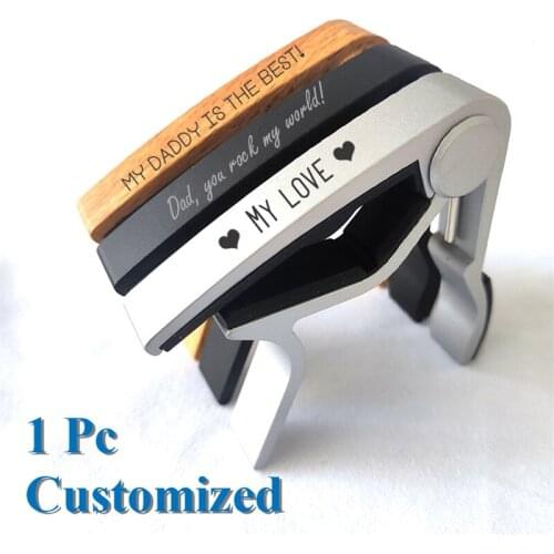Personalized Aluminum Capo Engraved Custom Wooden Guitarist Gift Text Name Or Quote Or Date Can Be Engraved 39