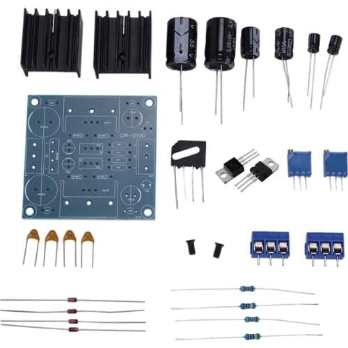LM317 LM337 Positive and Negative Dual Power Adjustable Power Supply Board Diy Kit