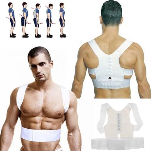 S M L XL XXL Men And Women Posture Corrector Convenient Magnetic Back Belt Posture Back Shoulder Corrector Support Brace postura