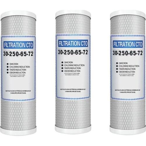 SANQ 3Pcs 10 Inch Compressed Carbon Filter elements, Household Water Purifier Press Net Carbon Universal CTO Filter elements
