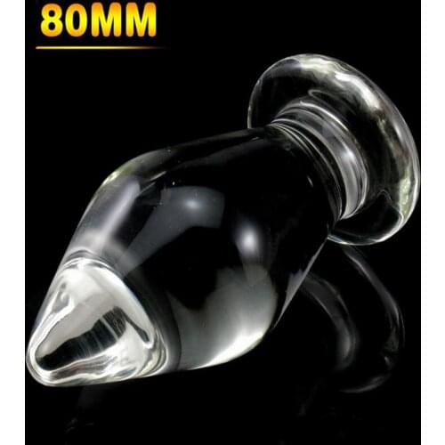 Super Large 15*8cm Glass Anal Butt Plug Extra Huge Dildo for Women Crystal Female Masturbator Glass Pleasure Wand Big Bum Plug