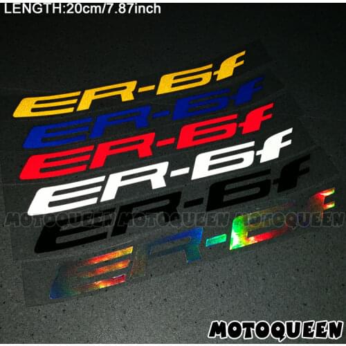 2PCS Reflective Motorcycle Wheels Fairing Helmet Side Tank Pad Decoration Logo Label Stickers Decals For Kawasaki ER-6F ER6F