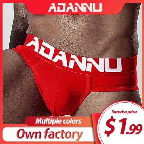 ADANNU Men Underwear Sexy Briefs Modal Triangle Underwear Smooth Cueca Masculina Breathable Male Panties Slip Homme Bikini