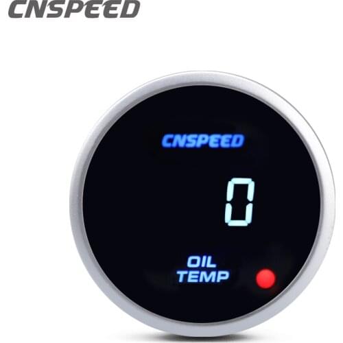 2" 52mm 12v/24v Universal Racing 40-120 Celsius Digital Oil Temperature Gauge Car Auto Oil Temp Meter White Shell With Sensor