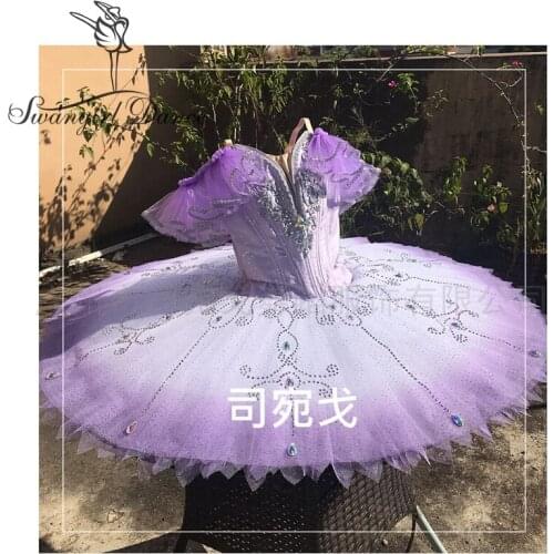 High Quality Lilac Fairy Professional Tutu Girls Adult Child Ballet Stage Costume Custom Made Pancake Ballet Tutu Women BT4011