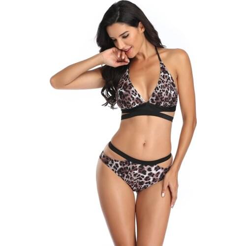 WTCandy 2021 New Leopard Print Bikini Set Women Sexy Micro Swimsuit String Beach Swimwear Brazil Biquini Cross Bathing Suit