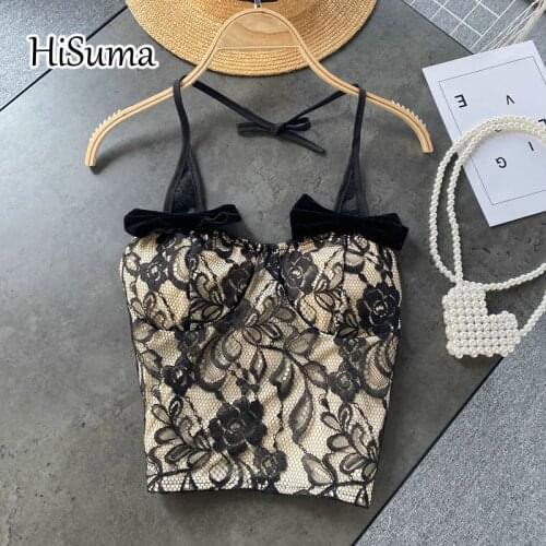 2021 summer new womens strap backless bow lace Costumes camisole Tube top bra wireless Corset female underwear