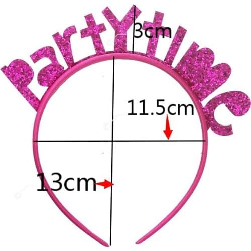 1pcs Glitter Pink Headband Party Decoration Childrens Day Kids Birthday Party Baby Shower Supplies Girls Hair Band Eco-Friendly