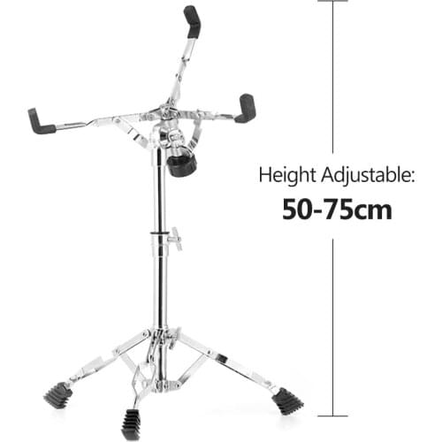 12-inch Stainless Steel Drum Tripod Stand 19.7inch-29.5inch Height Adjustable for Dumb Drum Snare Drum Drum Set Supporting