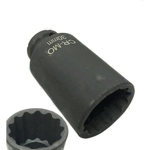 12 Angle 30mm Drive Shaft Nut Sleeve Impact Socket (Hub Gearbox)