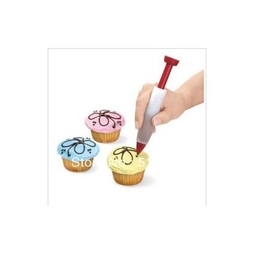 2PCS/LOT Silicone Biscuit Pastry Syrings Cookie Cup Cake Cream Decoration Pen Tools